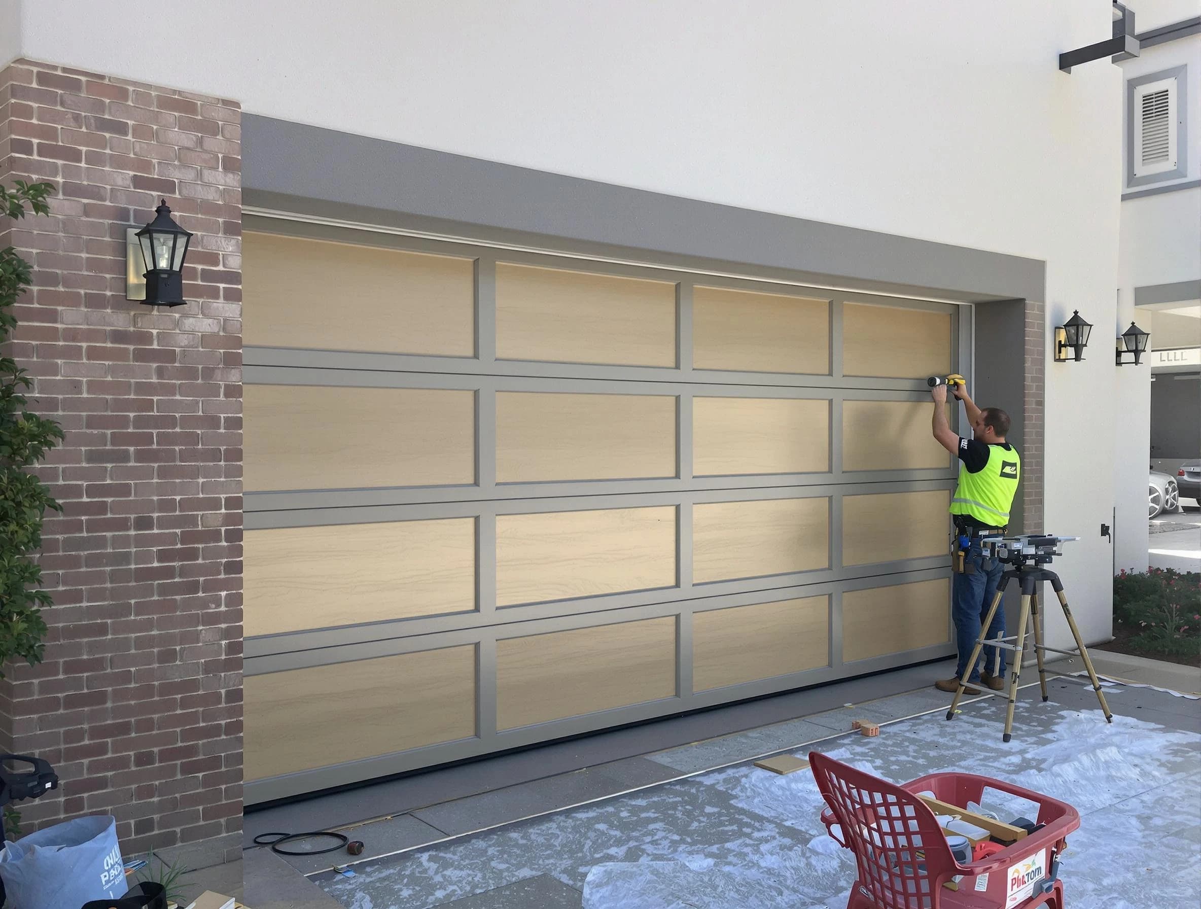 Garage door replacement service by Welby Garage Door Repair in Welby