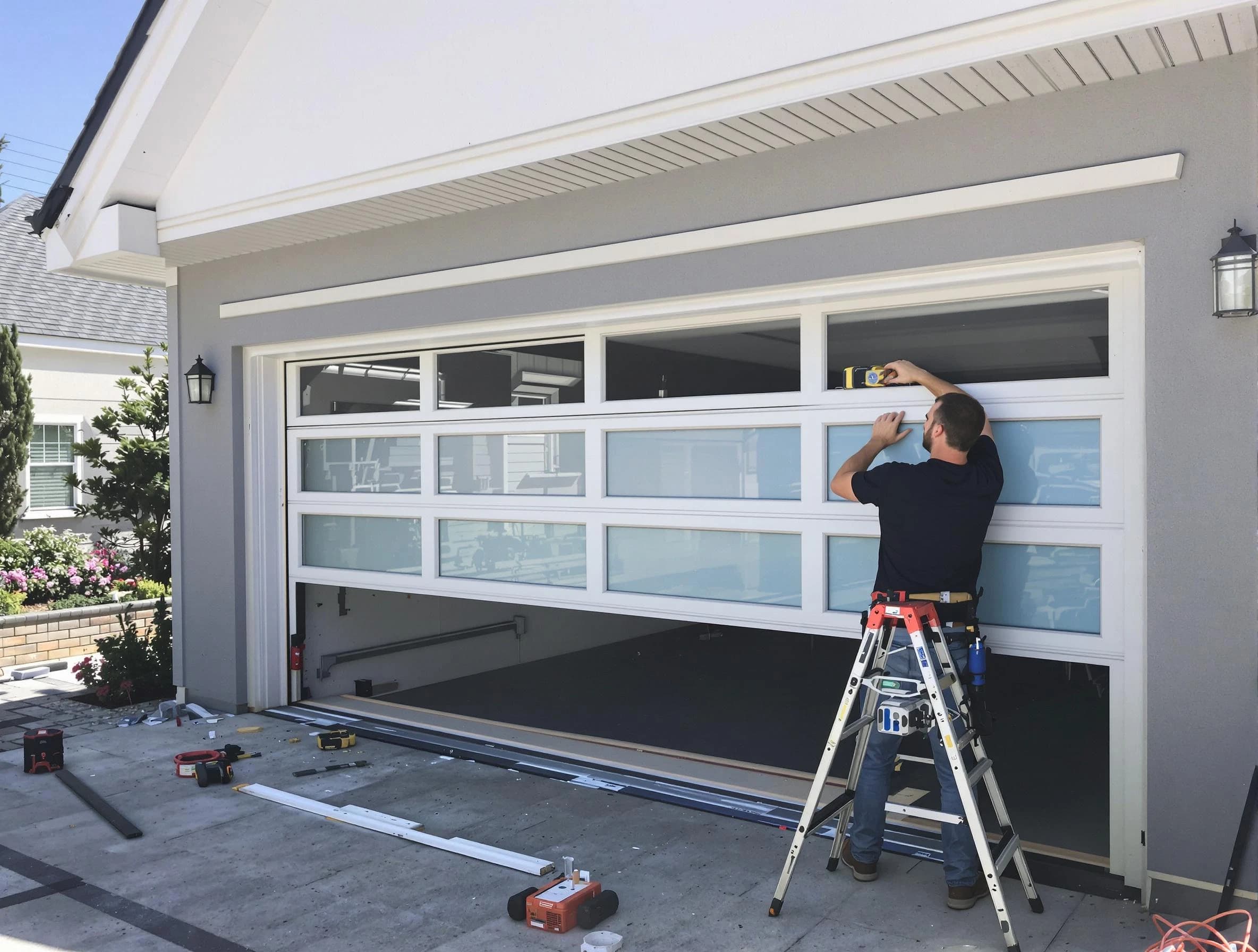 Welby Garage Door Repair team performing garage door replacement in Welby