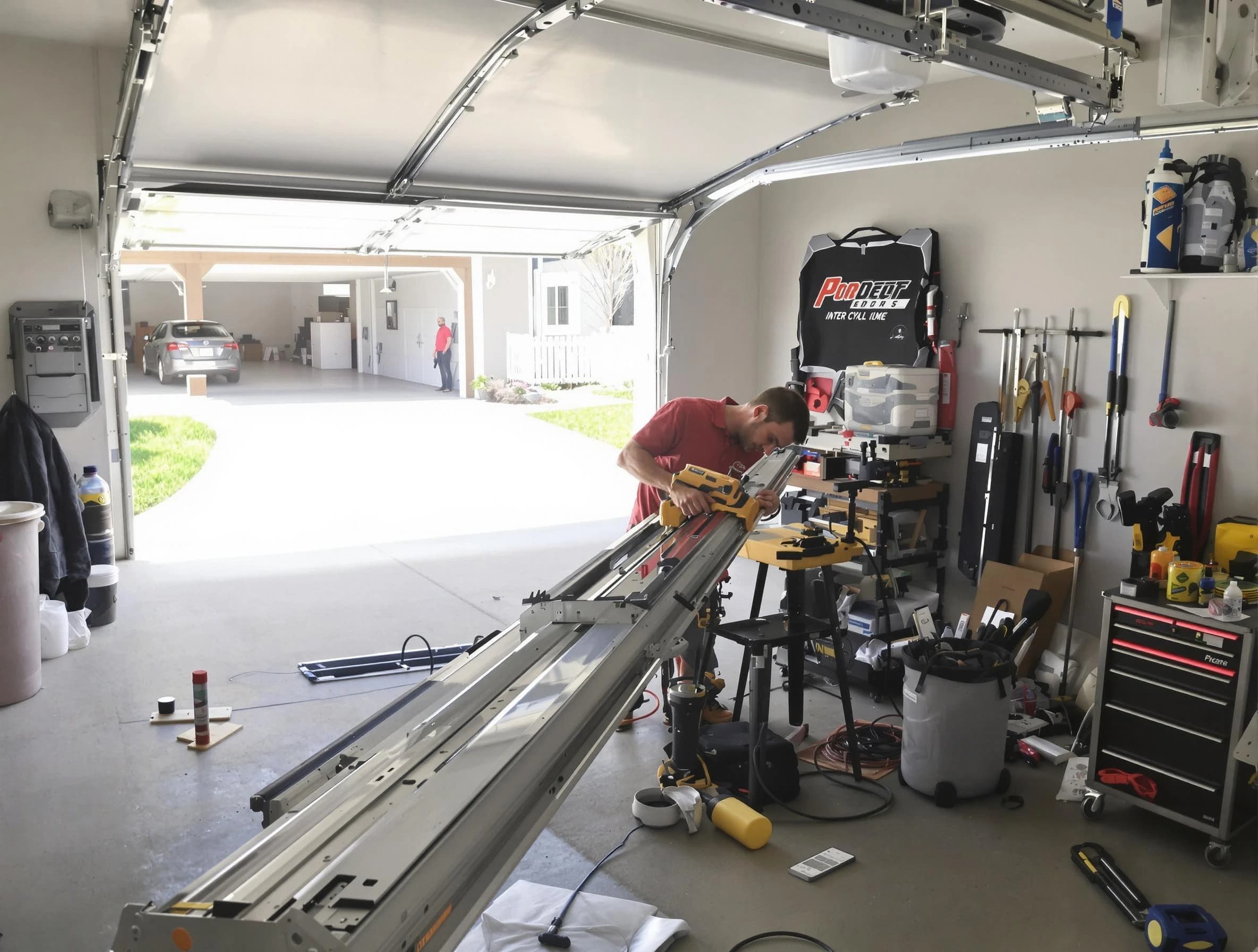 Welby Garage Door Repair expert performing track repair in Welby
