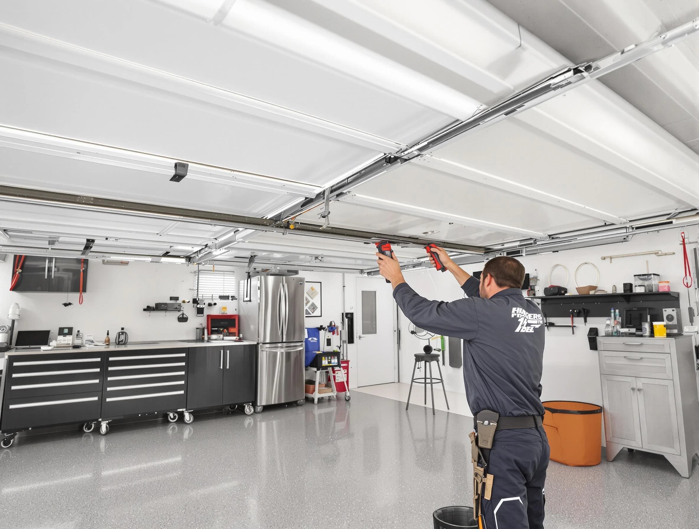 Overhead garage door repair service by Welby Garage Door Repair in Welby