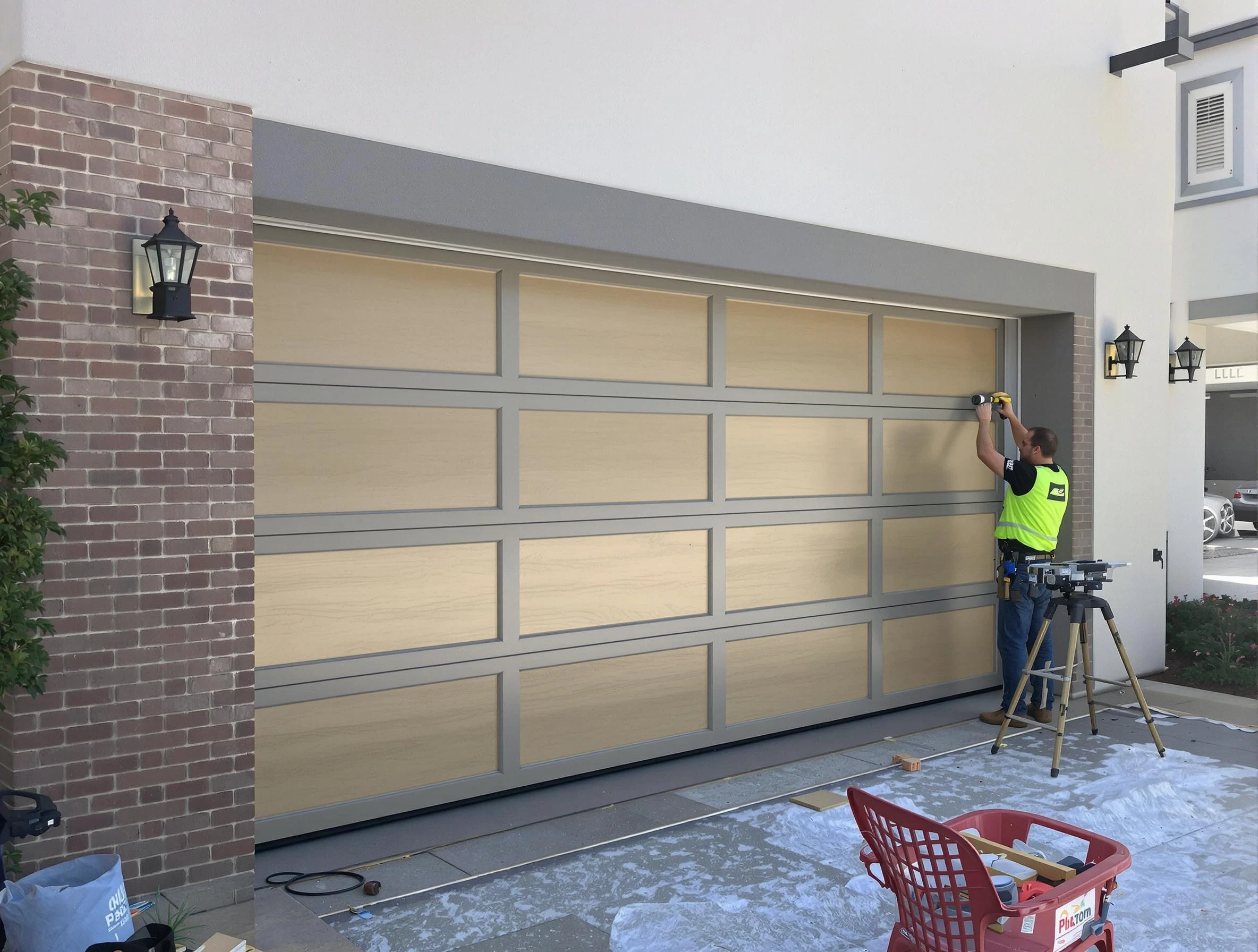 Garage door replacement service by Welby Garage Door Repair in Welby