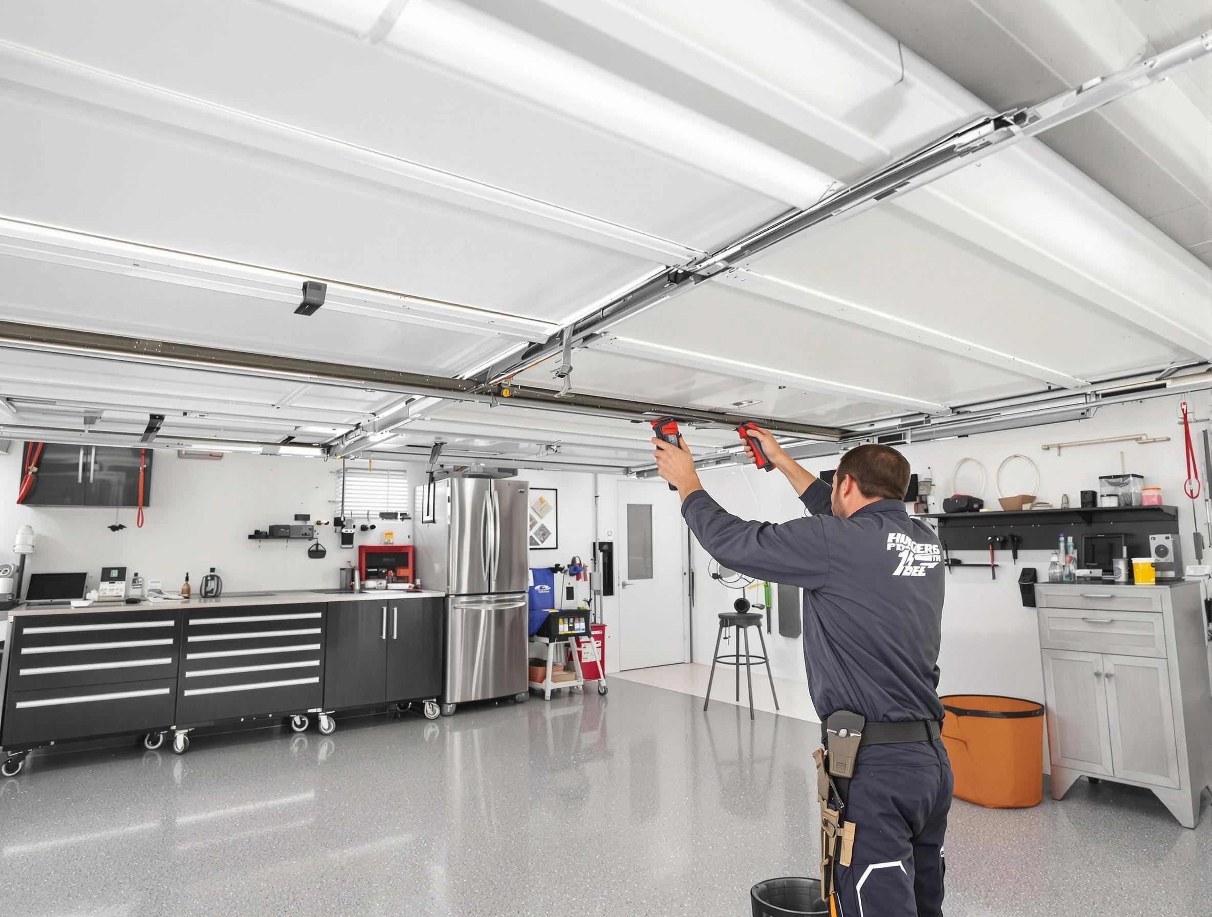 Overhead garage door repair service by Welby Garage Door Repair in Welby